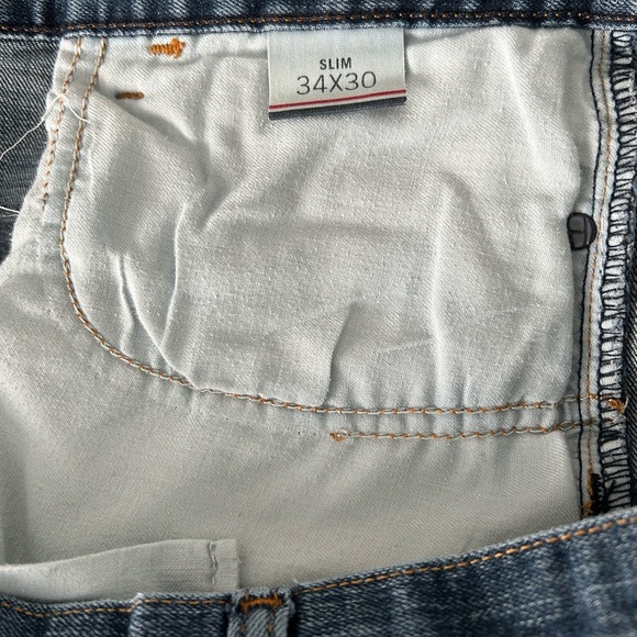 Tommy Hilfiger Blue Straight-Leg Jeans with Lived-In Look - Picture 6 of 6